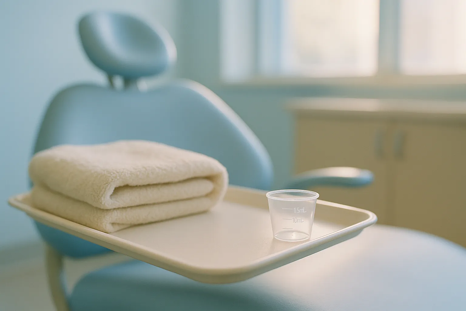 A small dose of oral sedative helping a child relax